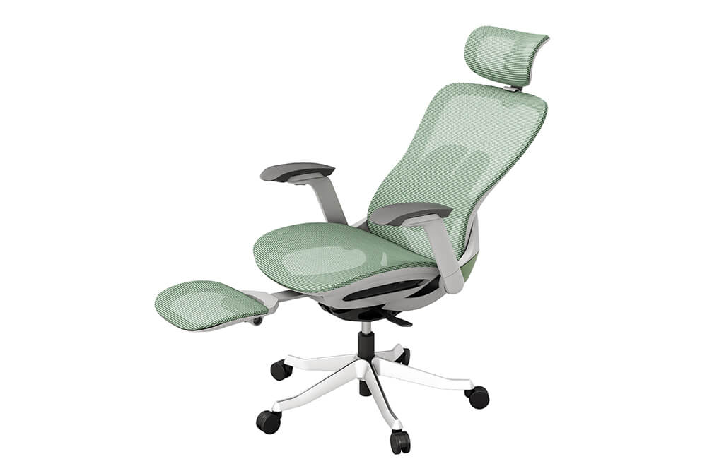 silla de oficina alta ajustable con reposapiés